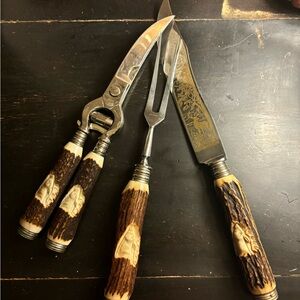 Vintage German solingen carving set